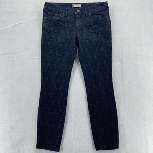 Free People Jacquard Textured Skinny Crop Jean